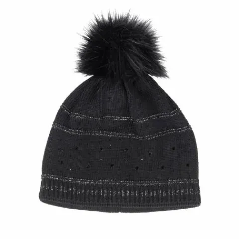 Bonnet à pompom brillant - Bonnets Et Écharpes D'Équitation