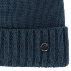 Best Bonnet doublé Teddie Petrol Blue - - Ouverture pour cheveux Bonnets Et Écharpes D'Équitation
