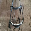 Clearance Bridon dressage vernis et blanc taille cob Bridons Et Brides·Bridon Cuir