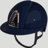 Hot Casque CROMO 2.0 Polish Bleu Rose Gold visière POLO - ITALIA Femme Protections De Tête·Casques D'équitation|Tenue D'Équitation Femme·Casques D'équitation Femme