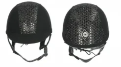 Outlet Casque ELUMENAYR Microsuede Noir Brillant Femme Protections De Tête·Casques D'équitation|Tenue D'Équitation Femme·Casques D'équitation Femme