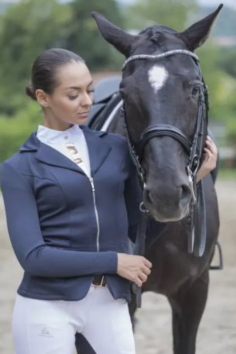 Chemise de concours à manches longues ROSE GOLD - - Tissu respirant Femme La Cavalière En Concours|La Femme En Concours