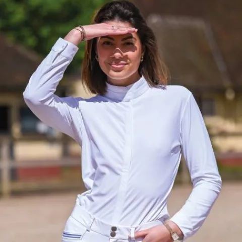 New Chemise de concours Carla - Jump'In - Tissu élastique Femme La Cavalière En Concours|La Femme En Concours