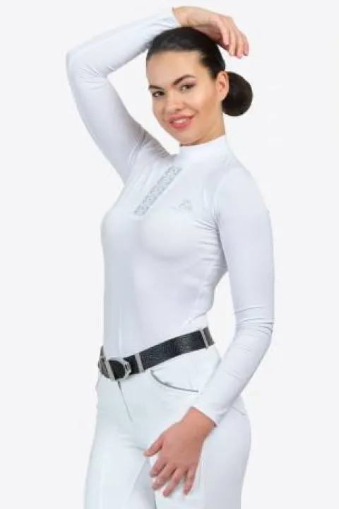 Discount Chemise de concours SILVER POP - - Manches longues Femme La Cavalière En Concours|La Femme En Concours