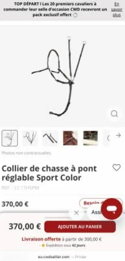 Hot Collier de chasse poney Enrênements·Collier De Chasse