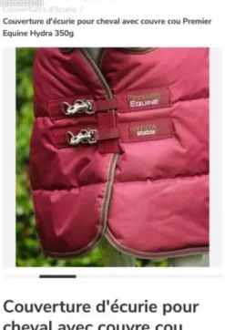 Discount Couverture écurie 350g avec couvre cou Couvertures Cheval