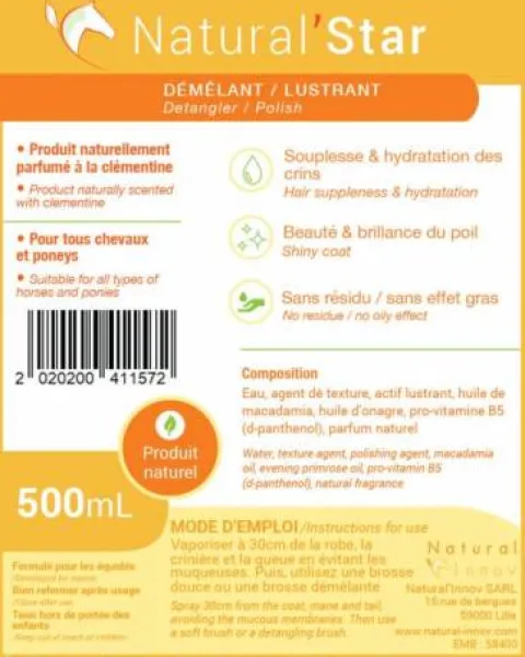 Discount Démêlant lustrant Natural'Star - Lustrants Et Démêlants