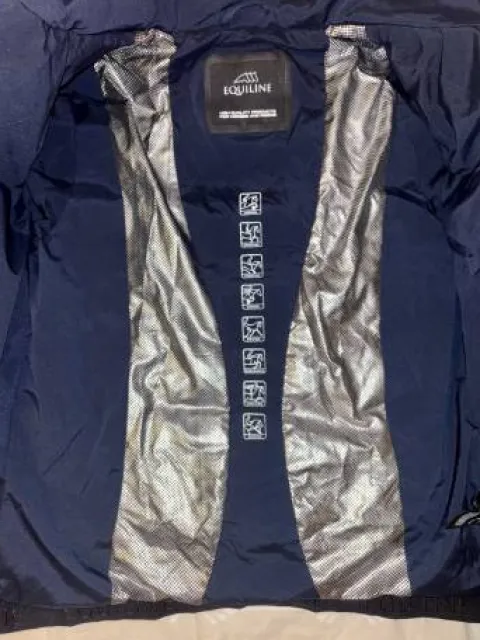 Clearance Doudoune Equiline bleu marine taille XS Femme Tenue D'Équitation Femme·Parka, Blouson, Doudoune