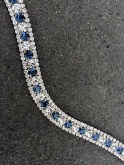 New Frontal cristaux argent et marine - Strass Bridons Et Brides·Frontal
