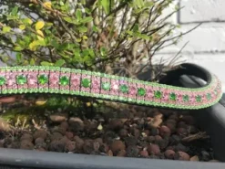 Discount Frontal en strass rose et vert Bridons Et Brides·Frontal
