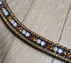 Clearance Frontal strass cuivre, et topaze Bridons Et Brides·Frontal