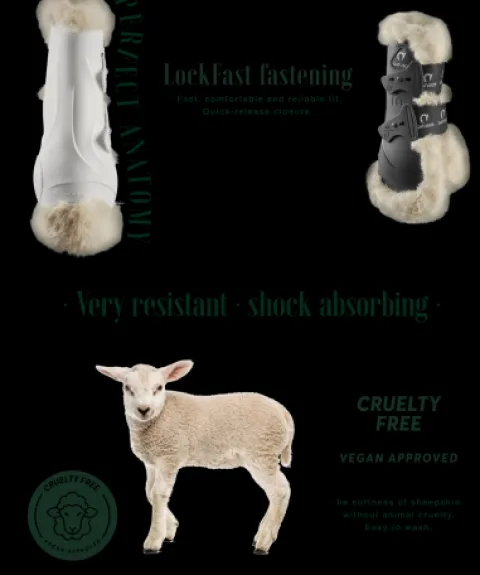 Hot Guêtres antérieurs Genuins mouton synthétique Guêtres De Dressage|Guêtres