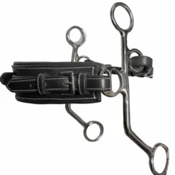 Hot Hackamore cuir branches longues nez rectangle - Jump'in - Cuir havane Mors Et Embouchures