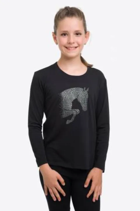 Outlet Haut d'équitation Jumping Star Kids - - Manches lounges Enfant Tenue D'Équitation Enfant·T-Shirts équitation Enfant|Tenue D'Équitation Enfant·Polos Et Chemises