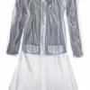 New Impermeable transparent avec fente Vêtements De Pluie