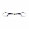 Mors à olives blue steel avec double brisure et anneaux en cuivre Mors Et Embouchures