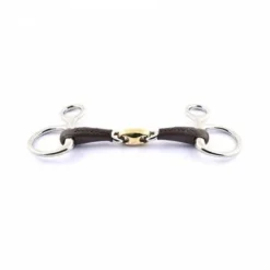 Best Mors Baucher double brisure recouvert de cuir - Mors Et Embouchures