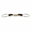 Mors deux anneaux double brisure recouvert de cuir - Jump'in Mors Et Embouchures