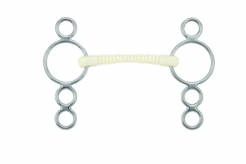 Best Mors droit ribbed 4 anneaux - Mors Et Embouchures