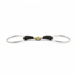 Clearance Mors grands anneaux double brisure recouvert de cuir - Jump'in Mors Et Embouchures