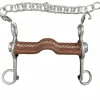 Hot Mors Pelham plat inclinable petites branches - - Inox recouvert de cuir Mors Et Embouchures