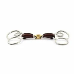 Discount Mors Pessoa allemand avec double brisure recouvert de cuir - Jump'In Mors Et Embouchures