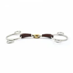Mors Pessoa double brisure recouvert de cuir - Jump'in Mors Et Embouchures