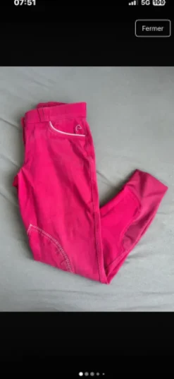 Sale Pantalon rose Fuschia XS Femme Tenue D'Équitation Femme·Pantalons Femme