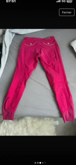Sale Pantalon rose Fuschia XS Femme Tenue D'Équitation Femme·Pantalons Femme