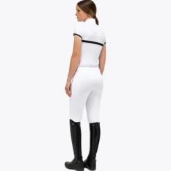 Clearance Polo compétition Mesh Jersey WHITE - Femme La Cavalière En Concours|La Femme En Concours