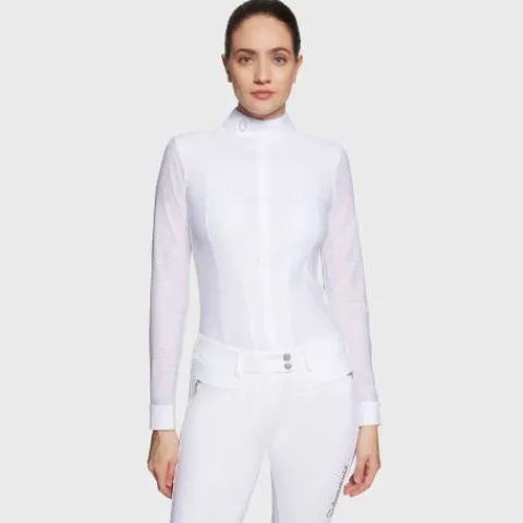 Discount Polo Concours Manches Longues Marina SS25 Femme La Cavalière En Concours|La Femme En Concours