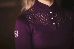 Online Polo de concours Champion Top Purple White - Femme La Cavalière En Concours|La Femme En Concours