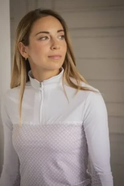 Discount Polo de concours Debbie mesh manches longues - Femme La Cavalière En Concours|La Femme En Concours