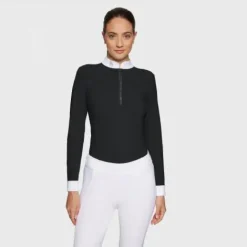 Best Polo de concours manches longues Aloise FW25 - - Tissu respirant Femme La Cavalière En Concours|La Femme En Concours