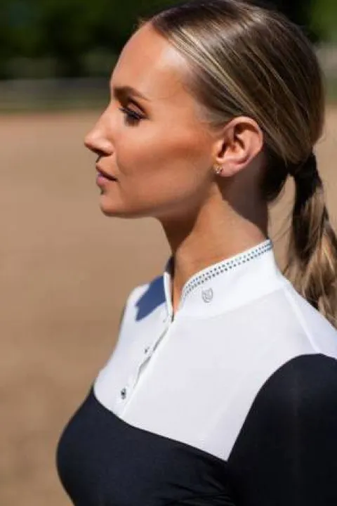Polo de concours manches longues Revenew Black Edition - Femme La Cavalière En Concours|La Femme En Concours
