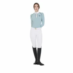 Clearance Polo de concours manches longues slim fit technique - Femme La Cavalière En Concours|La Femme En Concours