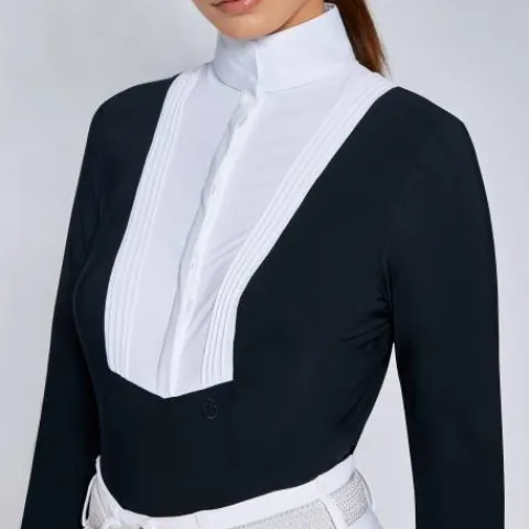 New Polo de concours manches longues Hunter - Femme La Cavalière En Concours|La Femme En Concours