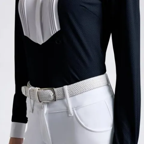 New Polo de concours manches longues Hunter - Femme La Cavalière En Concours|La Femme En Concours