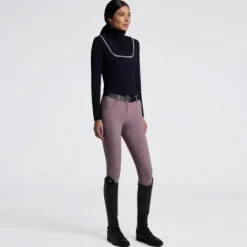Clearance Polo d'entraînement polaire col roulé - Femme Tenue D'Équitation Homme·Polos Et Chemises|Tenue D'Équitation Femme·Polos Et Chemises