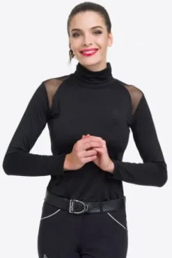 Hot Polo d'équitation col roulé FELICITY - - Manches longues Femme Tenue D'Équitation Femme·Polos Et Chemises