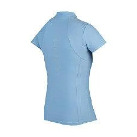 New Polo technique manches courtes zip paillettes - - Tissu respirant Femme Tenue D'Équitation Femme·Polos Et Chemises