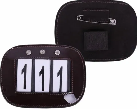 Clearance Porte numéros par 2 vernis - - cuir orné de strass Les Accessoires De Concours·Dossard De Cross - Brassard|Dossards De Cross