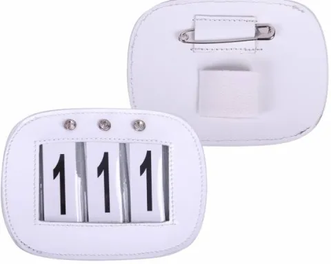 Clearance Porte numéros par 2 vernis - - cuir orné de strass Les Accessoires De Concours·Dossard De Cross - Brassard|Dossards De Cross
