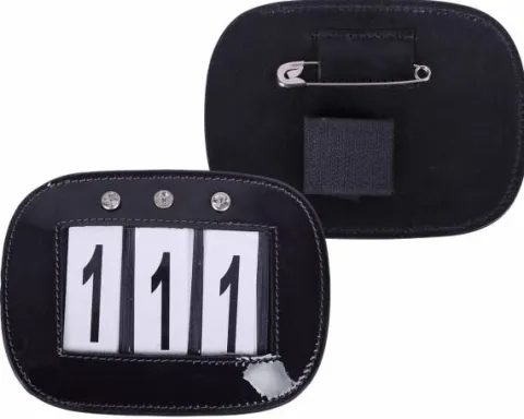 Clearance Porte numéros par 2 vernis - - cuir orné de strass Les Accessoires De Concours·Dossard De Cross - Brassard|Dossards De Cross