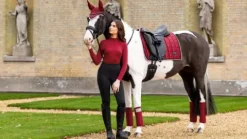 Outlet Tapis de selle dressage loire classic ember - - satin tissé Tapis De Dressage|Tapis De Selle