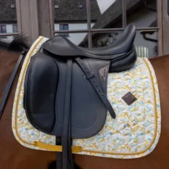 Clearance Tapis de Selle Velvet printing fleuri DRESSAGE - Kentucky Tapis De Dressage|Tapis De Selle
