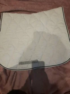 Clearance Tapis d'équitation blanc à strass Tapis De Selle|Tapis De Selle