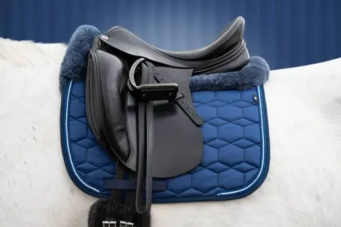 Clearance Tapis Eurofit Satiné Edition Limitée 2022 Blue - Tapis De Dressage|Tapis De Selle