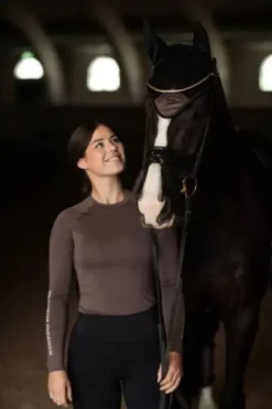 Outlet Top Base Layer Dynamic Modern Mocha - Femme Tenue D'Équitation Femme·Polos Et Chemises