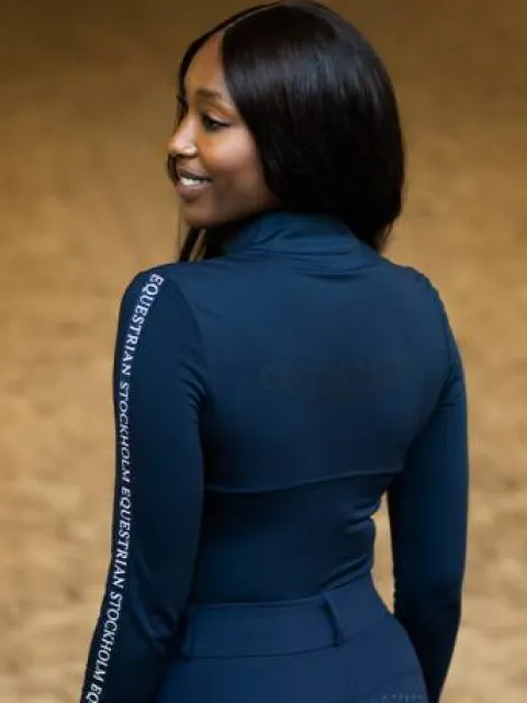 Sale Top Power Top Modern Tech Navy - Femme Tenue D'Équitation Femme·Polos Et Chemises